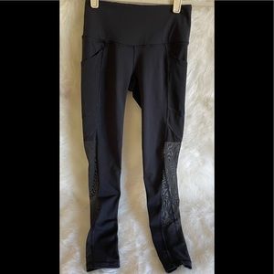 Victorias secret knockout leggings, solid mesh, black